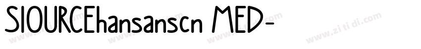 SIOURCEhansanscn MED字体转换